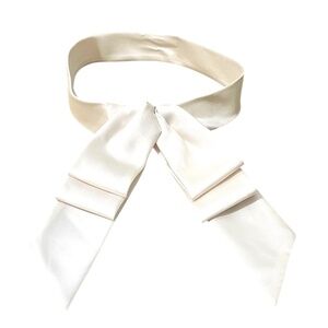 Waistband Bowknot Knotted Wrap Ivory Belt for Women Dress